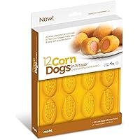 Mobi 12 Mini Corn Dogs Silicone Baking Mold, Yellow