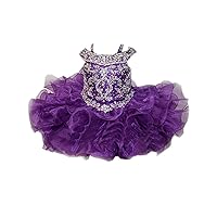 Little Girls Beaded Bodice Cupcakes Short Pageant Dresses