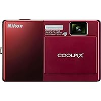 Nikon Coolpix S70 12.1MP Digital Camera with 3.5-inch OLED Touch Screen and 5x Wide Angle Optical Vibration Reduction (VR) Zoom (Red)