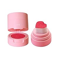 6 Color Love Air Cushion Seal Powder Blusher Velvet Water Rouge Eye Shadow Facial Liquid Powder Blusher Body Concealer for Women (D, One Size)