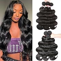 Beauty Forever Hair Brazilian Virgin Body Wave Hair 3 Bundles 10 12 14 inch 10A Unprocessed Virgin Human Hair Weave Extensions Natural Color(100+/-5g)/pc