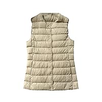 Women's Thermal Ultralight Down Vest Portable Thermal Sleeveless Jacket