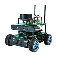 Yahboom AI 4wd Chassis Robot Car Kit with Jetson Nano Python Programming ROS Autopilot Line University Electronic Autonomous Driving Mapping Navigation Smart Car for Adults