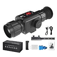 Thermal Night Vision Riflescope for Hunting - 25 mm/12um Long-Range Detection, Adjustable Focus, HD Imaging, 6H Battery, and More - Perfect for Hunting, Surveillance, and Wildlife Observation