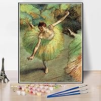 Paint by Numbers for Adult Dancer Tilting Painting by Edgar Degas Paint by Numbers Kit for Kids and Adults