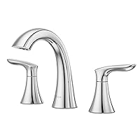 Pfister Weller Bathroom Sink Faucet, 8-Inch Widespread, 2-Handle, 3-Hole, Polished Chrome Finish, LG49WR0C