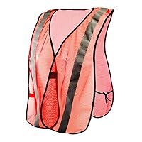CRV4430 Polyester Non ANSI Compliant High Visibility Reflective Safety Vest with Wide Mesh Vent, Orange