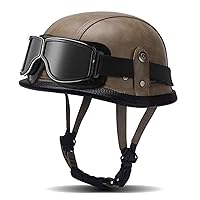 Cheyenne vintage motorcycle helmet L with aviator glasses Wehrmacht helmet black matt 