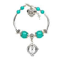 Eton Ladies Charm Watch 2893-1 With Aqua Beads