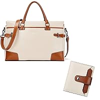 BOSTANTEN Leather Briefcase Messenger Satchel Bags Laptops Handbags for Women and Women Leather Wallet RFID Blocking Small Bifold Zipper Pocket Wallet