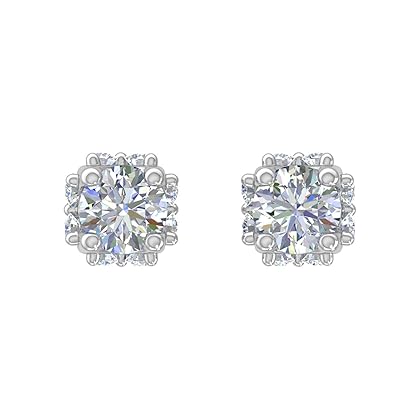 Royal 1/2 Carat Diamond Stud Earrings in 14K Gold
