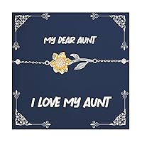 Sarcastic Aunt Gifts, I Love My Aunt, Aunt Sunflower Bracelet From Niece, Jewelry For