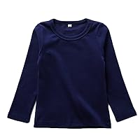 KISBINI Unisex Girls Cotton Long Sleeve T-Shirt Top Tees