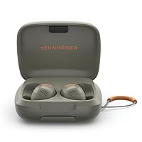 Sennheiser Momentum Sport Earbuds with Fitness Tracker for Heart Rate and Body Temperature - Crystal-Clear Sound with Adaptive ANC, Secure Fit, 24-Hour Battery Life - Olive