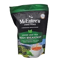 McEntee's Irish Breakfast Tea 250g / 8.81 oz Bag – BLENDED IN IRELAND - STRONG & CITRUSY - Traditional Irish Blend of Ceylon and Assam Loose Tea’s. IRELAND’S FAVOURITE