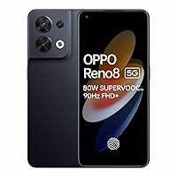 OPPO Reno8 5G Dual 256GB ROM 8GB RAM Factory Unlocked (GSM Only | No CDMA - not Compatible with Verizon/Sprint) Mobile Cell Phone - Black