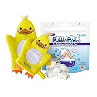 TruKid Bubble Podz & BubbleGlove Bundle - Includes Bubble Bath Pods Yumberry10ct & 2-Set of Bath Wash Gloves for Parent & Child, Baby Bath Essentials, Gentle for Sensitive Skin of Kids, Toddlers