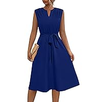 Sundresses for Women 2024 Casual Fashion Sexy Sleeveless Tie Dresses