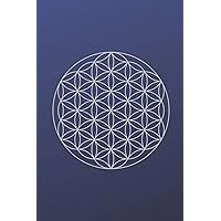 Gratitude Journal: Blue cover with white flower of life, 6