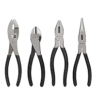 Amazon Basics Plier Tools, Set of 4, Black,silver