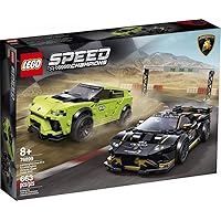 LEGO Speed Champions Lamborghini Urus ST-X and Lamborghini Huracán Super Trofeo EVO 76899 Building Kit (663 Pieces)