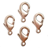 23mm Rose Gold Plated Brushed Lobster Clasp Set of 4