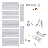 X8546 Lilium 6 Inch Cool White Modular LED Under Cabinet Lighting - Pro Kit (12 Panels)