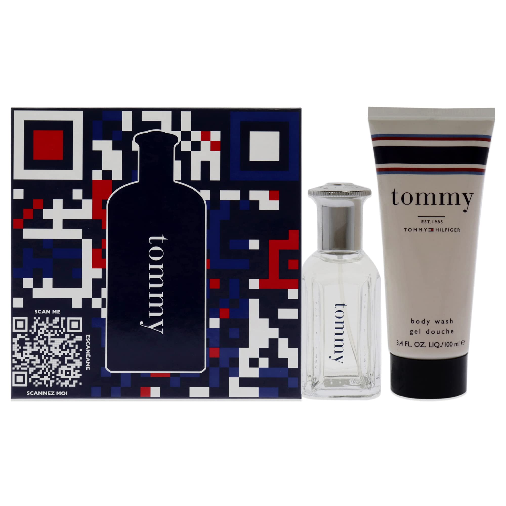 Tommy Hilfiger Tommy 1oz EDT Spray, 3.4oz Body Wash Men 2 Pc Gift Set