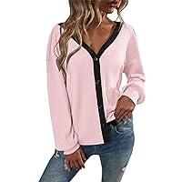 Women Tops And Blouses Autumn Tops Long Sleeve Cardigan Knit Button Down Jacket plus Size Short Sweaters for Women