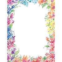 Great Papers! Bright Floral Letterhead, 80 Count, 8.5