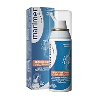 MARIMER Hypertonic Saline Nasal Spray All Natural Seawater,Sinus Rinse & Sinus Allergy Symptom Reliever 3.38 FL OZ (100 mL)