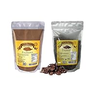 Cacao Powder 1 lb and Cacao Nibs 1 lb, Raw Organic Unsweetened