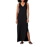 Amazon Essentials Women's Jersey V-Neck Tank Maxi Length Dress