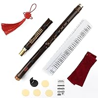 Separable two sections plug in Brown Vertical purple Bamboo Flute Key G Traditional Chinese Musical Instrument update level Woodwind Music Instrument Xiao
