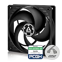 ARCTIC P12 PWM PST - 120 mm Case Fan with PWM Sharing Technology (PST), Pressure-optimised, Quiet Motor, Computer, Fan Speed: 200-1800 RPM (0 RPM <5%) - Black