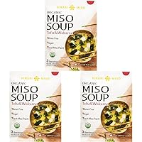 Miso Soup Instant - Hikari Miso Organic Instant Miso Soup with Tofu and Wakame - No MSG, Vegan, Gluten Free, USDA organic - Made in Japan (Pack of 3)