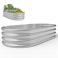 Galvanized Raised Garden Bed Outdoor Raised Beds Planter for Outdoor Plants Large Metal Raised Garden Bed Kit (6 FT)
