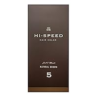 1 Minute Hi Speed Hair Color (Pack of 1, #5 Natural Brown), 17.637 Ounce