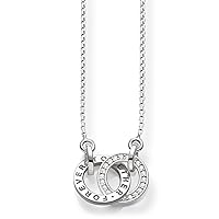 Thomas Sabo Women Collier - 925 sterling silver and clear Zirconium, intertwined