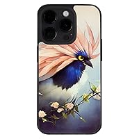 Bird with Pink Petal Feathers iPhone 14 Pro Max Case - Fantasy Phone Case for iPhone 14 Pro Max - Cute iPhone 14 Pro Max Case