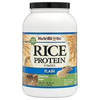 Plain Rice Protein, 3 Lb (1.36kg) | Low Carb, Vegan & Raw Protein Powder | Grown and Processed Without Chemicals, Gluten or GMOs | Keto Friendly & Easy to Digest