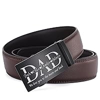Personalized Leather Ratchet Belt for Men Custom Monogram Dad with Kids Names Father’s Day Gifts for Daddy from Daughter (Style-1)