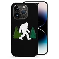 Funny Bigfoot in Forest Mobile Phone Case Microfiber Protective Cases Shockproof Cell Phone Cover Compatible with iPhone 14 Pro
