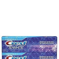 3D White Luxe Whitestrip Teeth Whitening Kit, Glamorous White, 14 Treatments, (Packaging May Vary) Bundle with Crest 3D White Toothpaste Radiant Mint 4.8 oz (3 pack)
