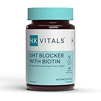 H.K Vitals DHT Blocker with Biotin, Stinging Nettle and SOYA Protein, Helps Reduce Hair Fall, Stimulates Hair Growth, Pack of 60 Tablets