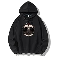 Funny Pug Printing Hoodie Streetwear Tops Pullovers Hoodie Men/Women Hip Hop Fashion Clothes Sweatshirt