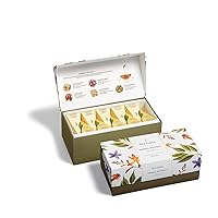 Tea Forte Presentation Box Tea Sampler Gift Set, 20 Assorted Variety Handcrafted Pyramid Tea Infuser Bags (Herbal Retreat)