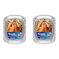 Reynolds Kitchens Turkey Size Roaster Pan, Holds Up to 30lbs, 1 Count (Pack of 2)