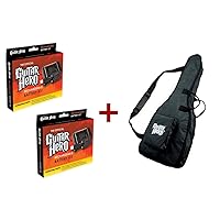 Guitar Hero Dual Gig Bag Plus 2 Rechargeable Battery Kits Bundle