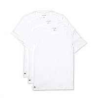 Lacoste Men's Essentials 3 Pack 100% Cotton Slim Fit Crewneck T-Shirts